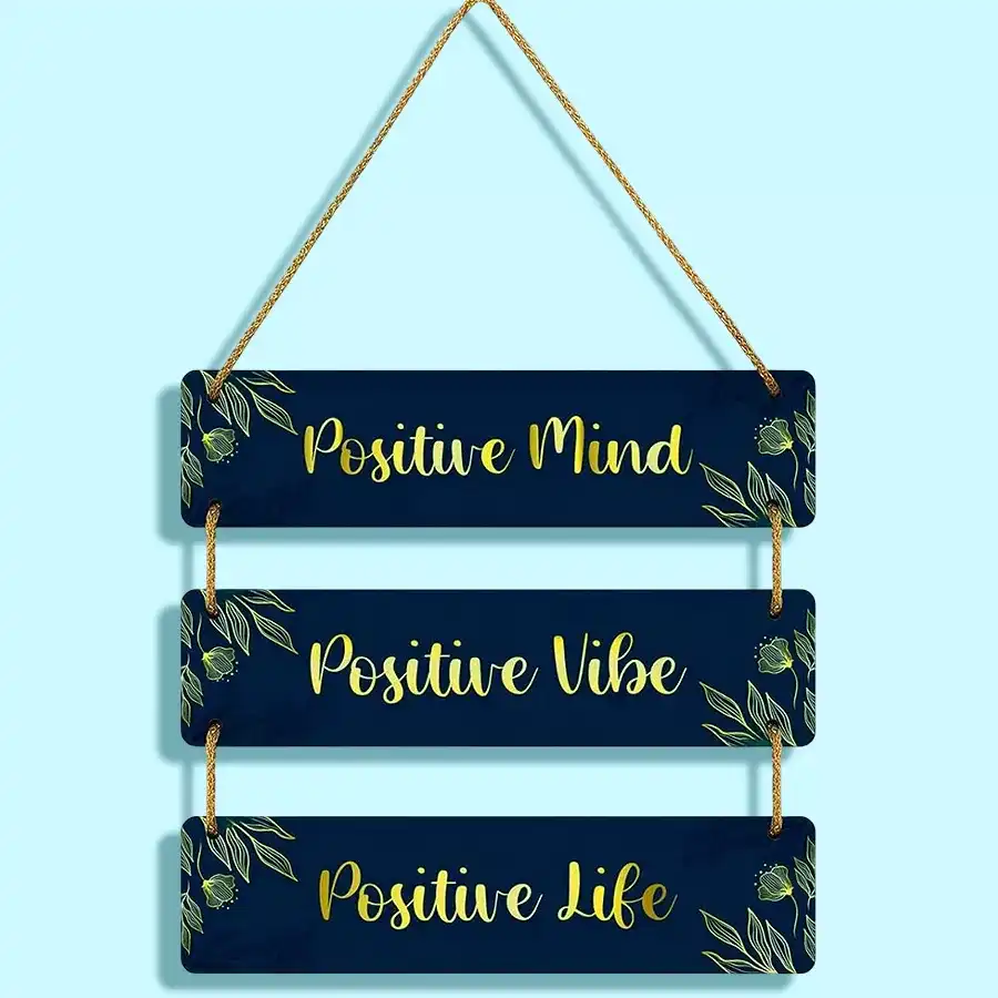 Beautiful Wooden Wall Hanging featuring Positive Quotes for inspiration and motivation