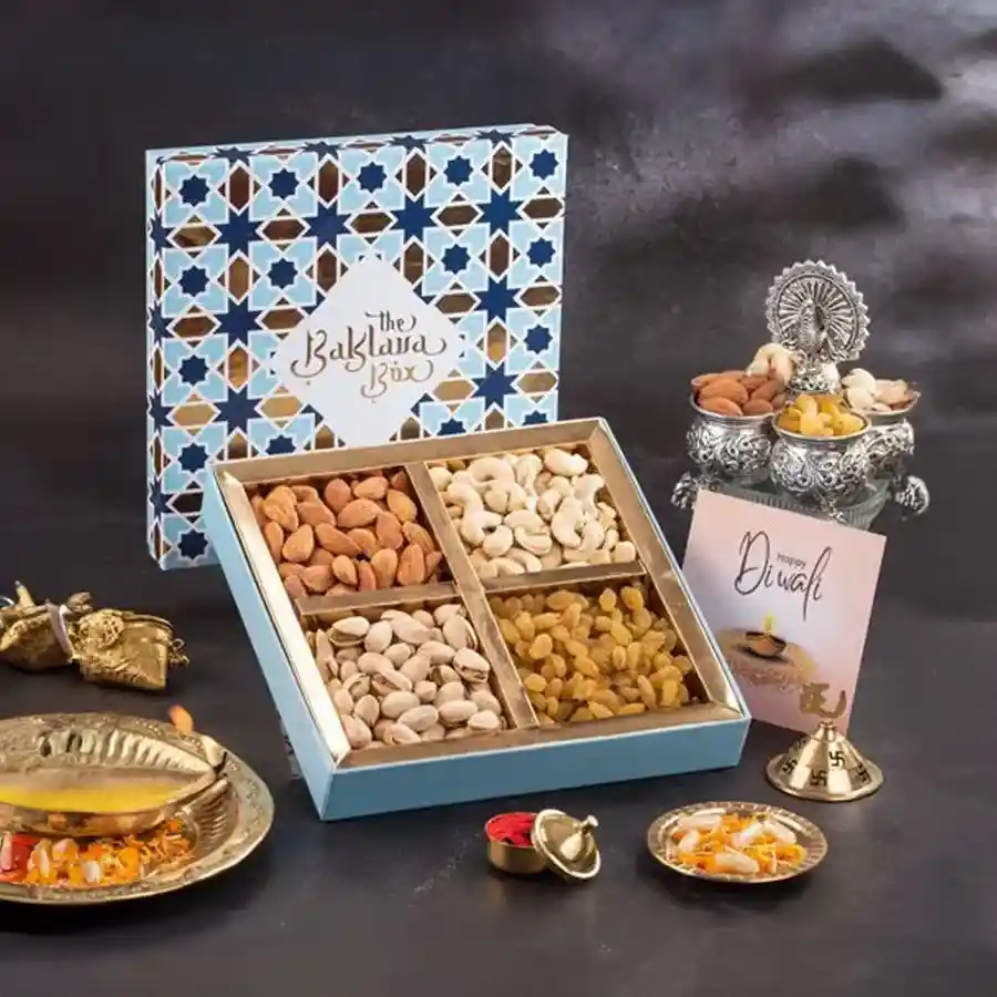 Elegant Nut and Dried Fruit Collection in a stylish box.