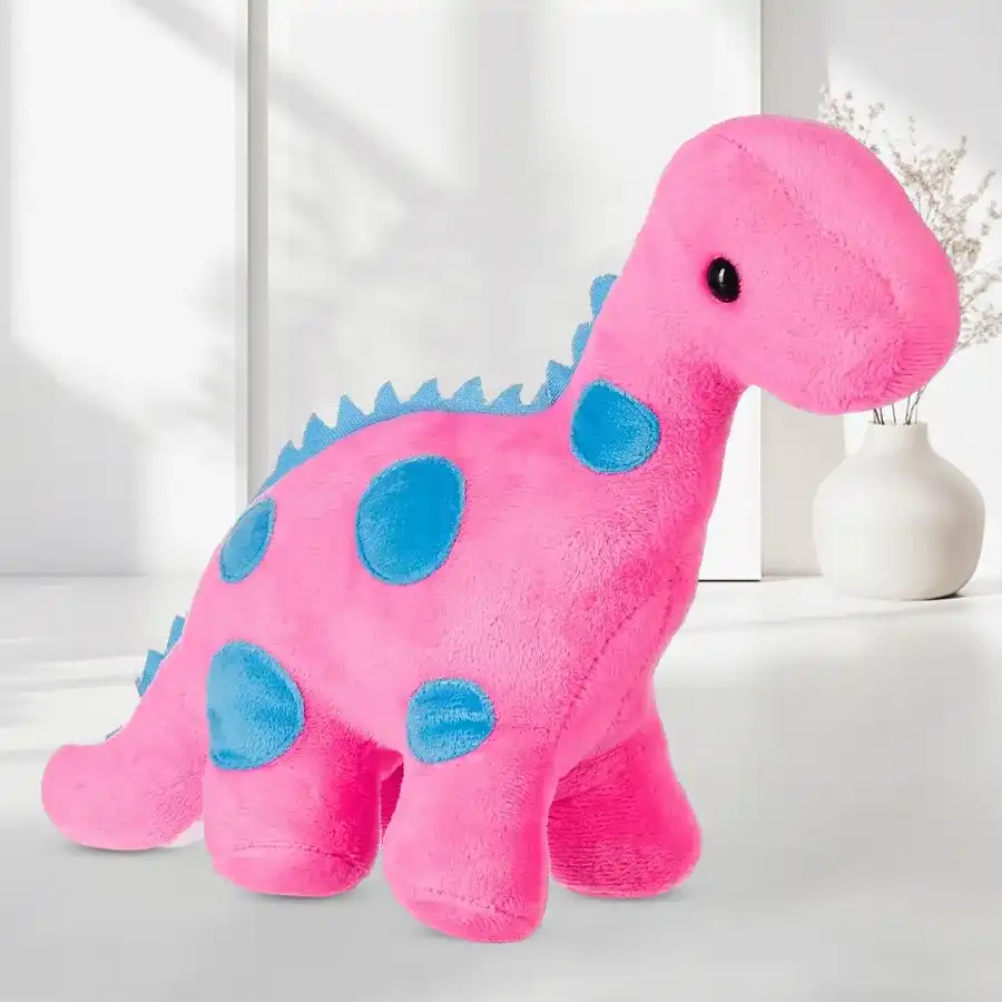 Attractive dinosaur stuffed toy with a Frank 4-In-1 puzzle set for kids.