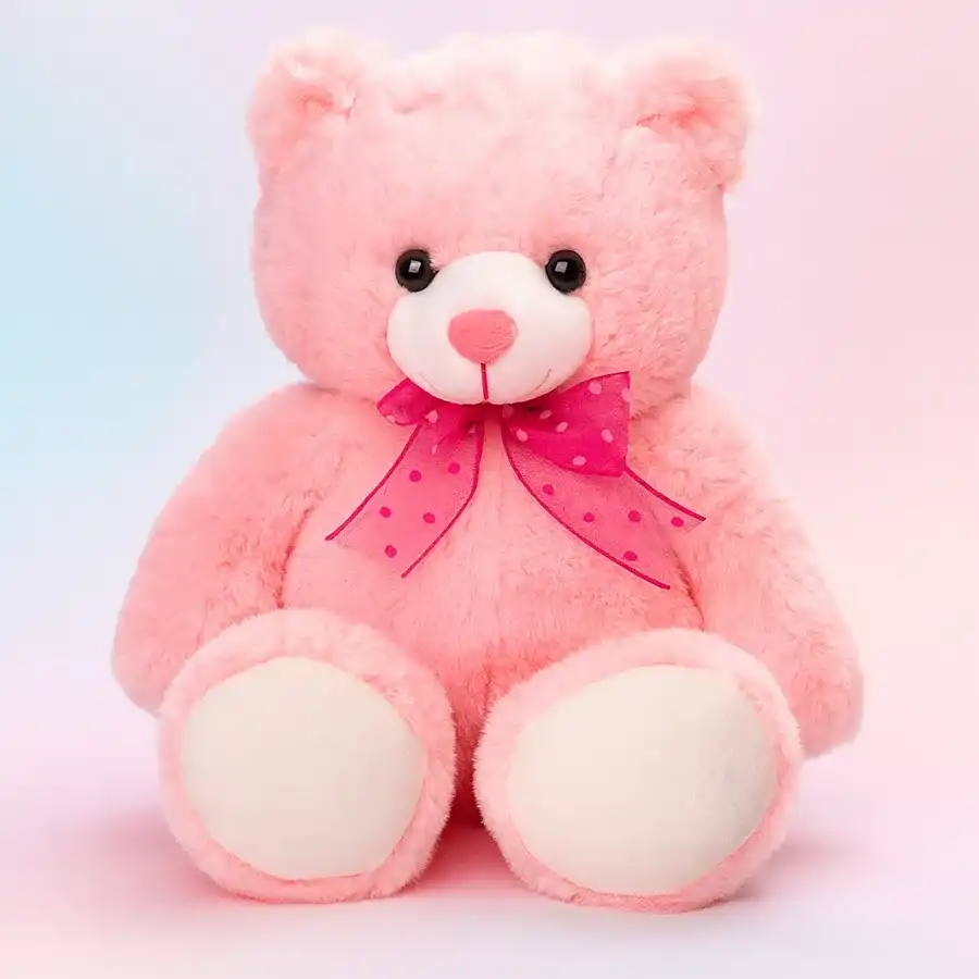 Adorable 9-inch plush Teddy bear, perfect for birthday gifts and celebrations.
