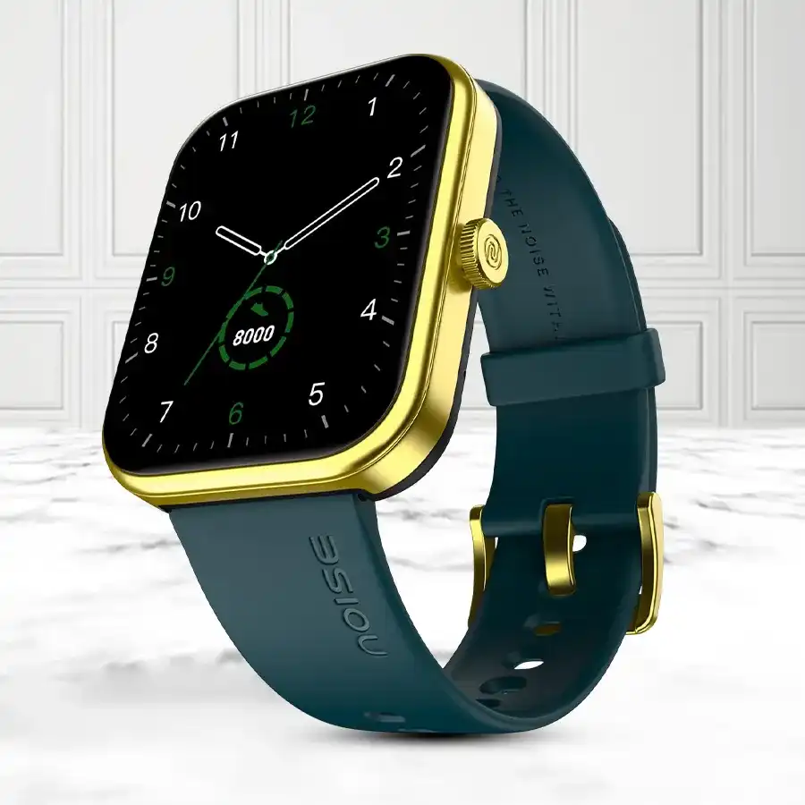 Jade Green Sporty Noise Pulse 2 Max Bluetooth Smart Watch with fitness tracking features and stylish design.
