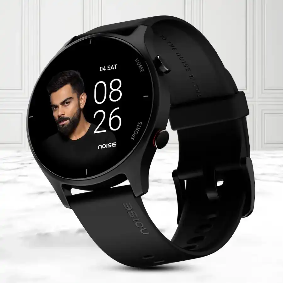 Sleek Bluetooth Sleep Tracker Smart Watch in Jet Black with fitness and sleep tracking features.