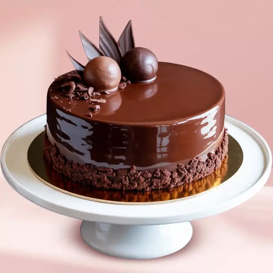 Indulgent Eggless Chocolate Truffle Cake for Mother's Day, rich and delicious.