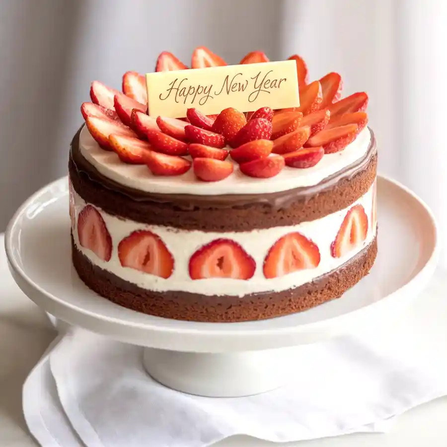 A 2 Kg Love-Infused Strawberry Cake from 3/4 Star Bakery, perfect for special occasions.