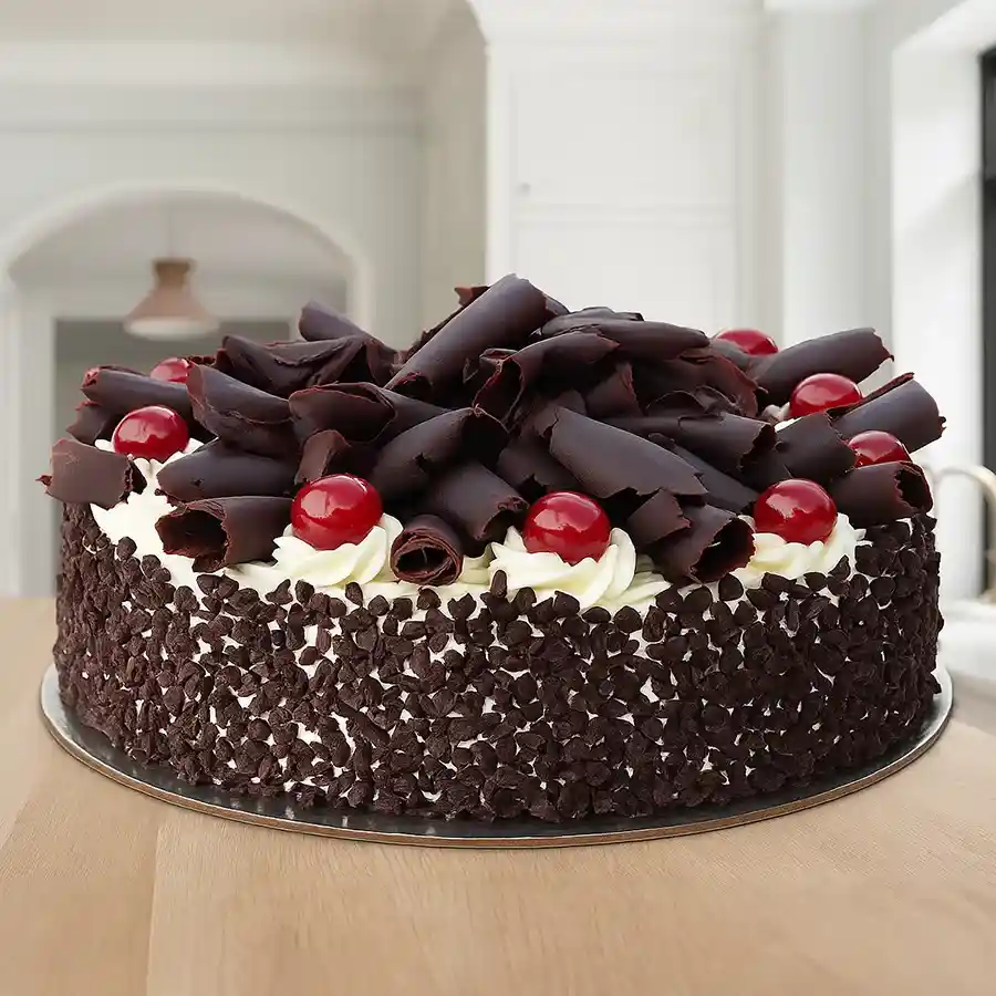 Tasty Black Forest Cake from 3/4 Star Bakery, 2.2 lbs, perfect for gifting.