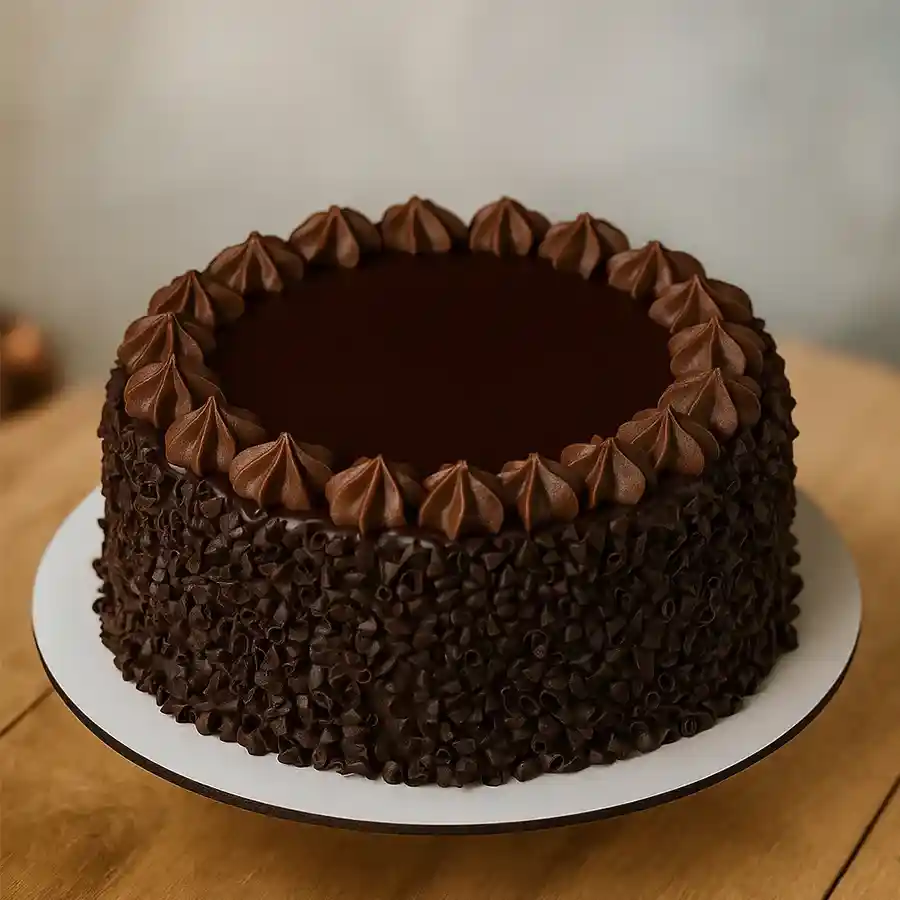 A blissful 1 Lb Eggless Chocolate Cake from 3/4 Star Bakery, perfect for celebrations and gifting.