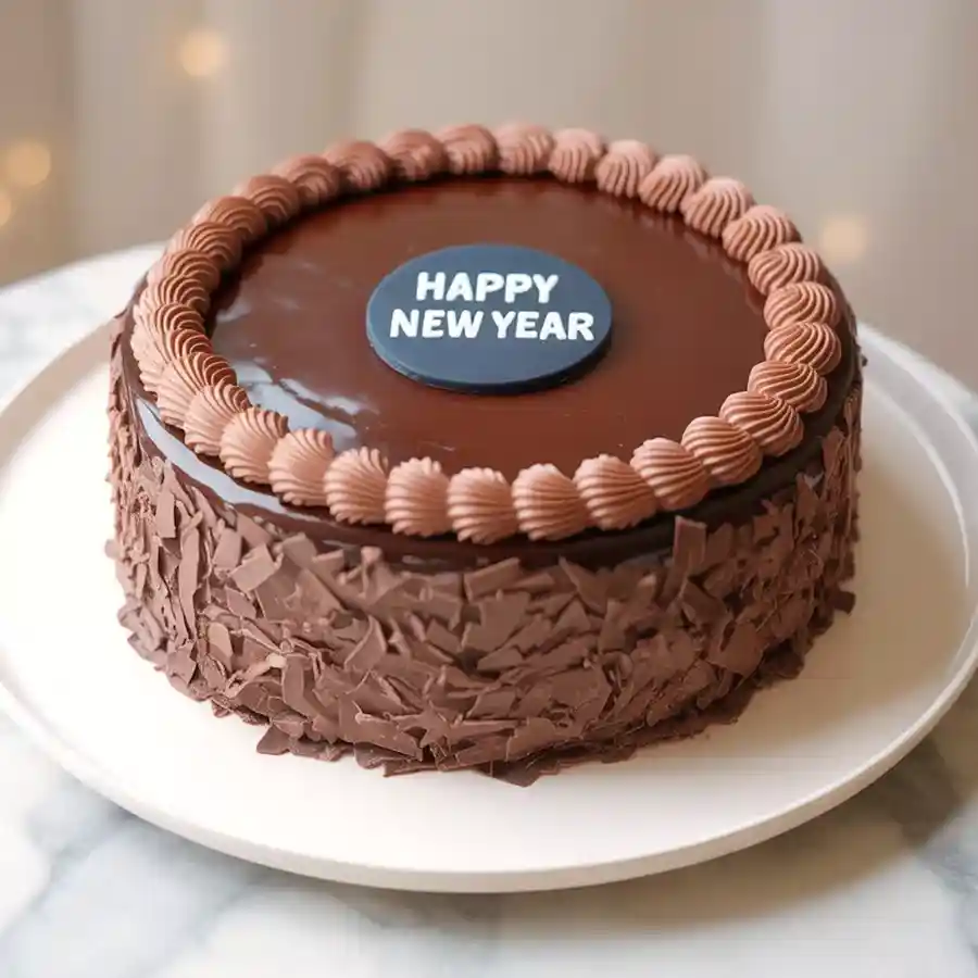 Eggless 1 Lb Chocolate Cake from 3/4 Star Bakery, ideal for gifting on special occasions.