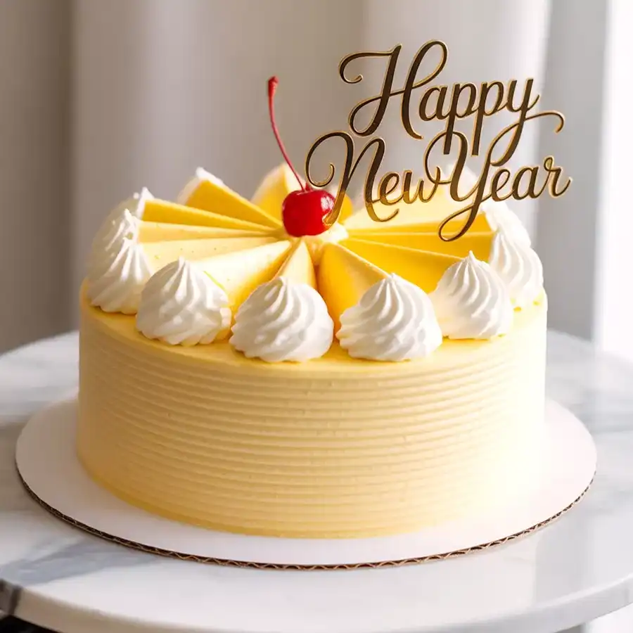A beautifully crafted 1 Kg Vanilla Cake from 3/4 Star Bakery, perfect for gifting and celebrating special moments.
