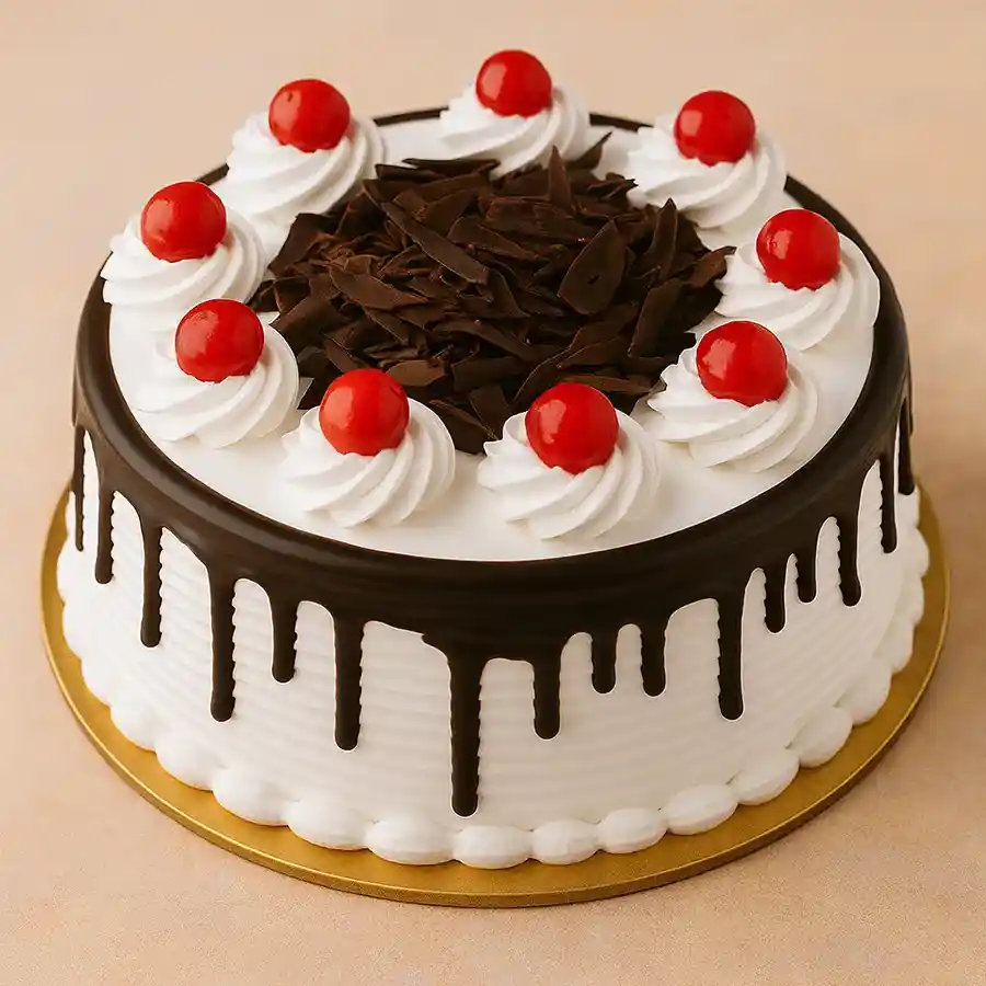 Decadent Eggless Black Forest Cake, perfect for celebrations.