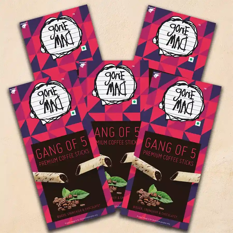 Premium Coffee Sticks Gang of 5 set with 25 coffee sticks in a stylish packaging