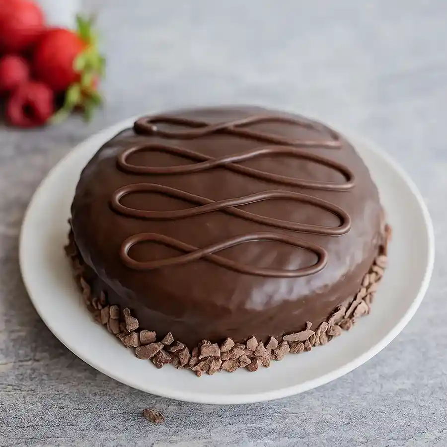 A beautifully crafted 1/2 kg Chocolate Mud Cake, perfect for gifting and celebrating special moments.