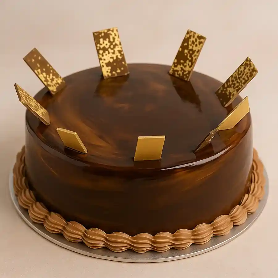 A beautifully baked 1/2 kg Heartfelt Coffee Cake, perfect for sharing with loved ones during special moments.