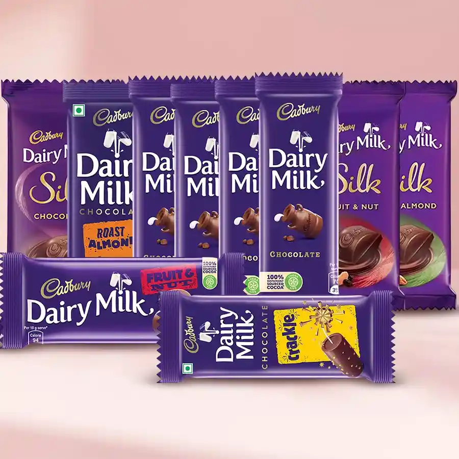 Cadbury Chocolate Treasure Trove Gift Set featuring assorted chocolates, perfect for gifts and special occasions.