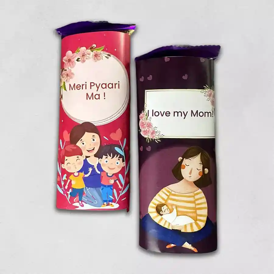 Loving Mom Dairy Milk Silk Chocolate Gift with two 60-gram chocolate bars in an elegant package