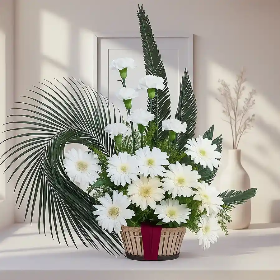 A vibrant bunch of 6 carnations and gerberas, perfect for expressing heartfelt sentiments.