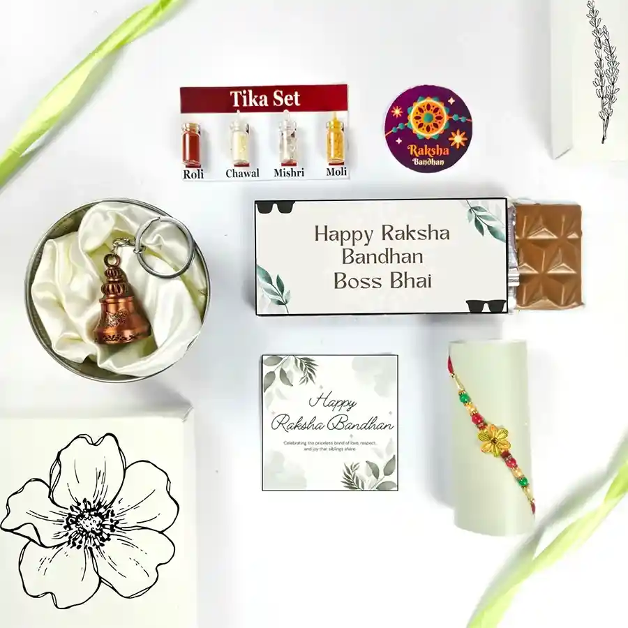 Elegant Rakhi & Chocolate Treat for Raksha Bandhan celebration.