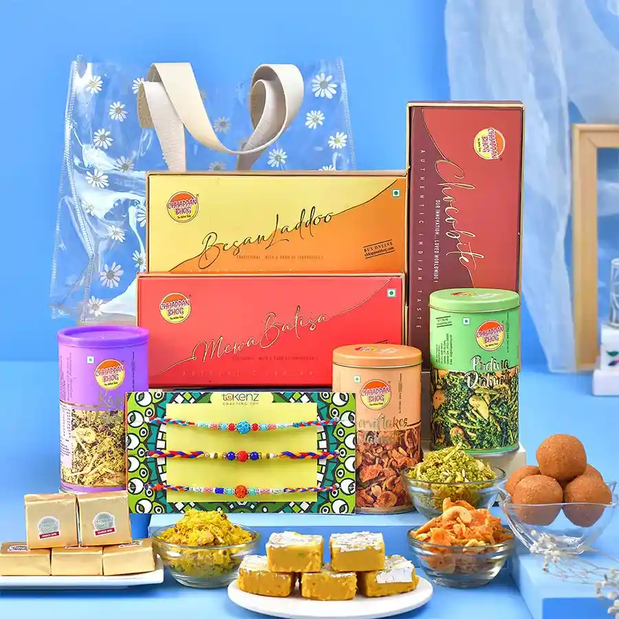 Joyful Trio: Rakhi & Treats Pack