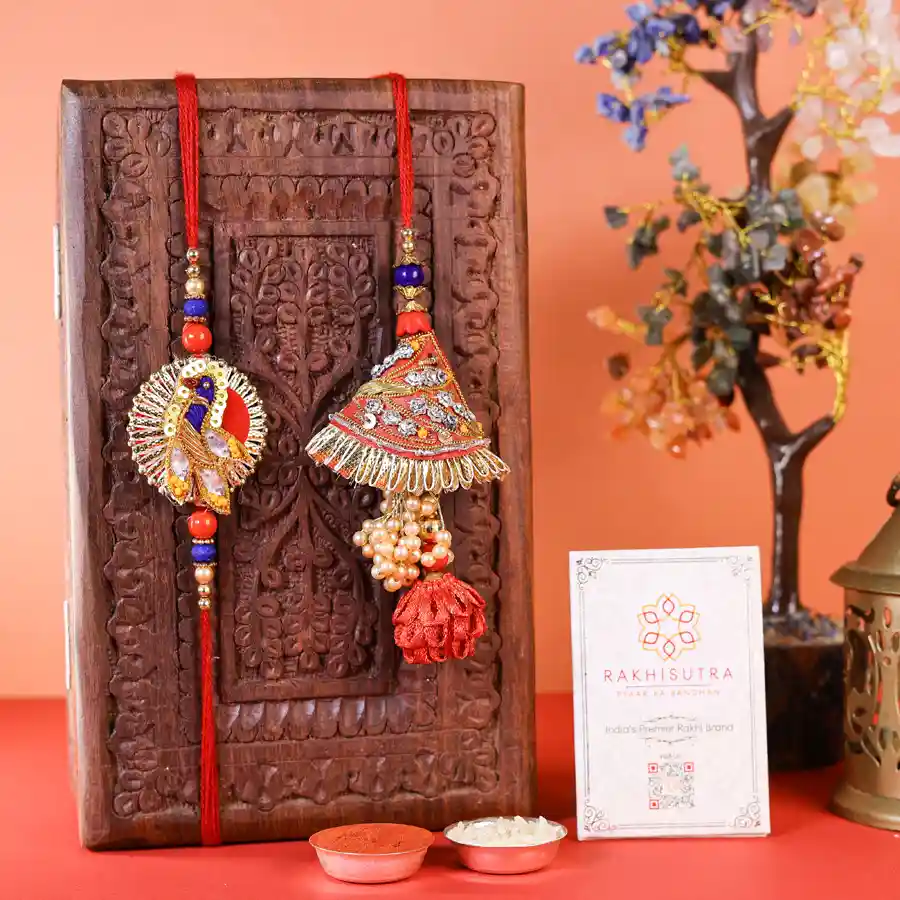 Heartfelt Rakhi Gift for Couples featuring rakhis and rituals