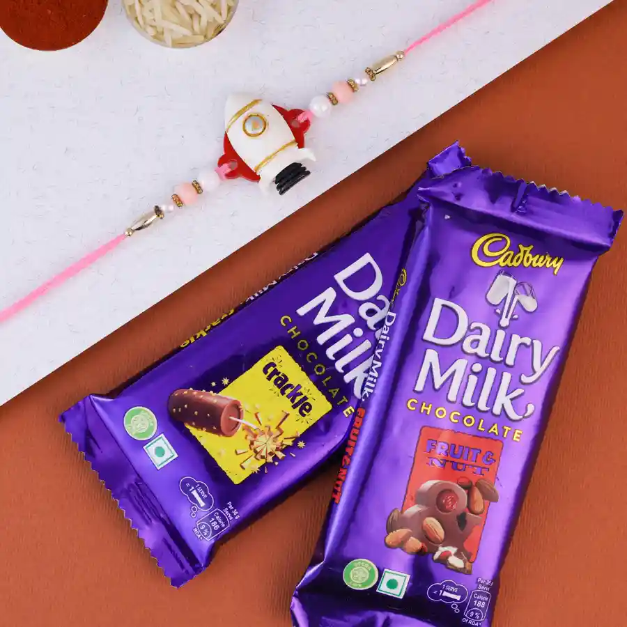 Kids Spaceship Rakhi Gift Set