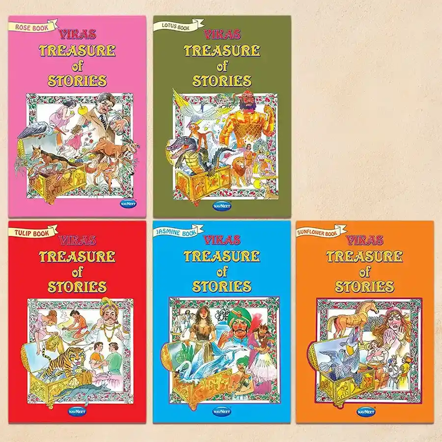 5 pcs Story Books Set for Kids featuring colorful covers and engaging illustrations