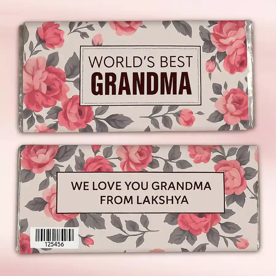 Personalized Cadbury Dairy Milk Silk chocolate bar for Granny with a special message.