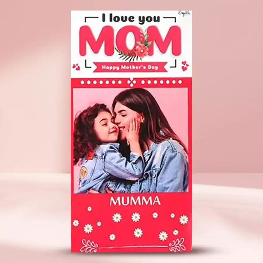 Ecstatic Cadbury Dairy Milk Silk Fruit n Nut chocolate bar with personalized photo packaging for Mother's Day