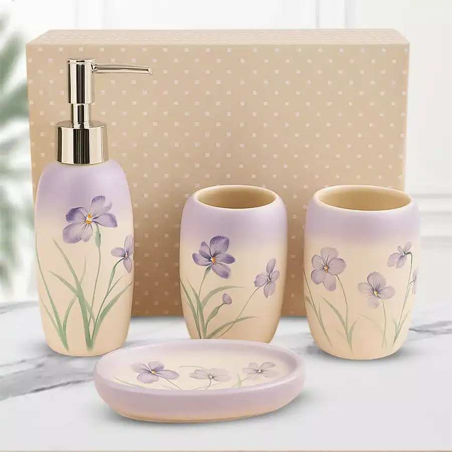 Elegant soap dispenser set for Mother's Day gift, featuring stylish design suitable for kitchen or bathroom décor.