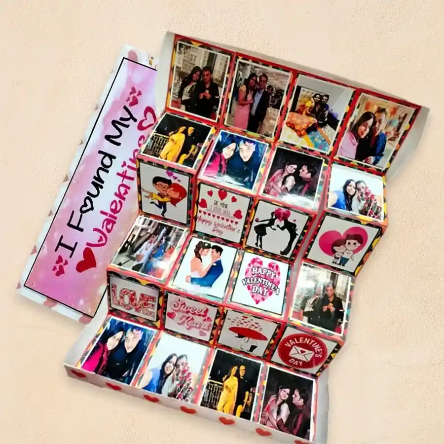 Personalized Ladder Card for Valentine's Day featuring 20 photos, beautifully designed to express heartfelt emotions.