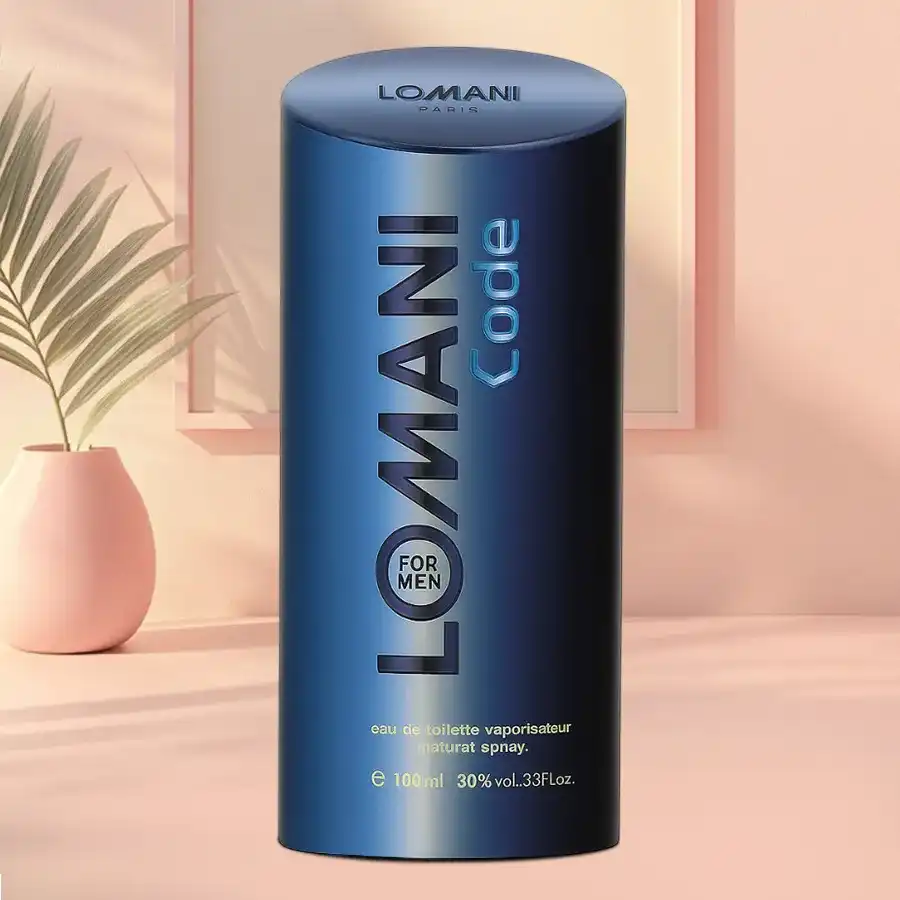 Lomani Code Perfume for Men 100 ML bottle with a sleek design