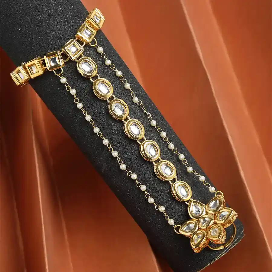 Stunning Kundan Hand Harness