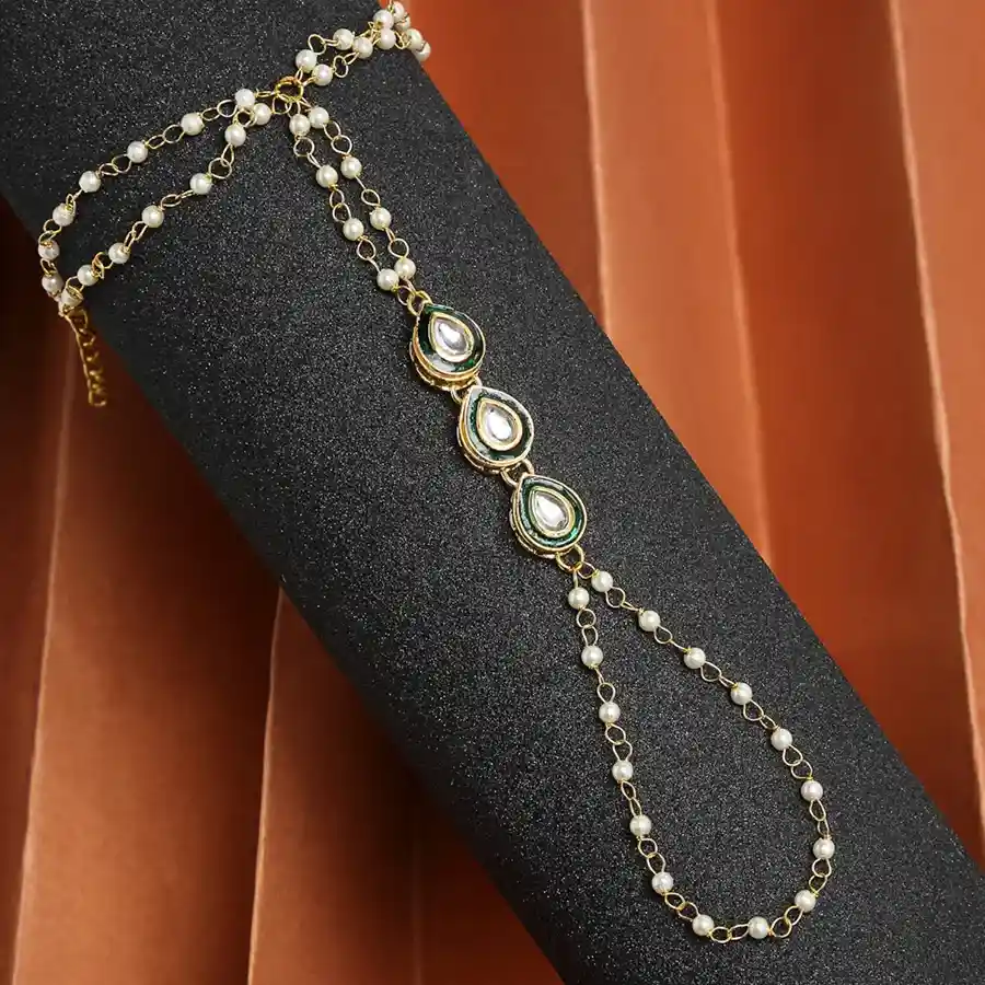 Chic Kundan Hand Harness Set