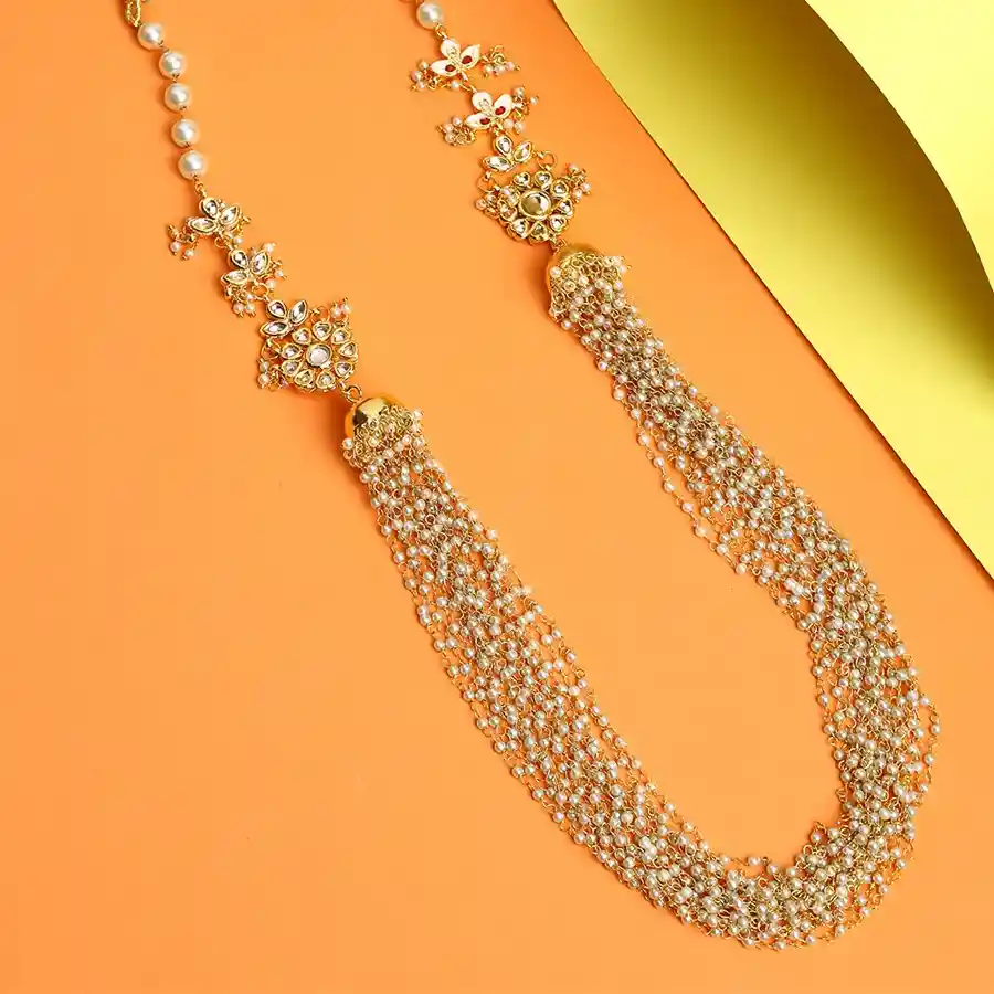 Charming Pearl Jhumki Necklace