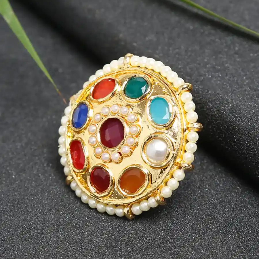 Eye Catching Multicolor Kundan Ring