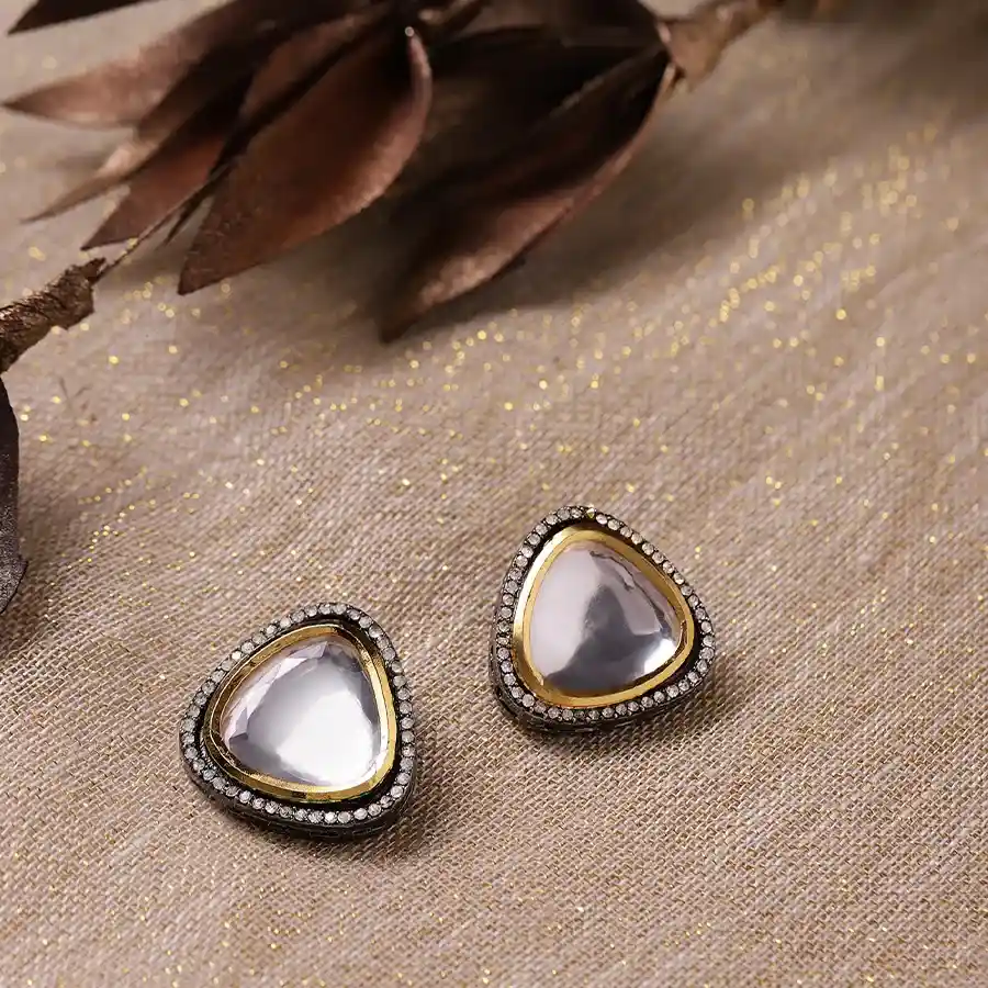 Stunning Kundan Stone Studs