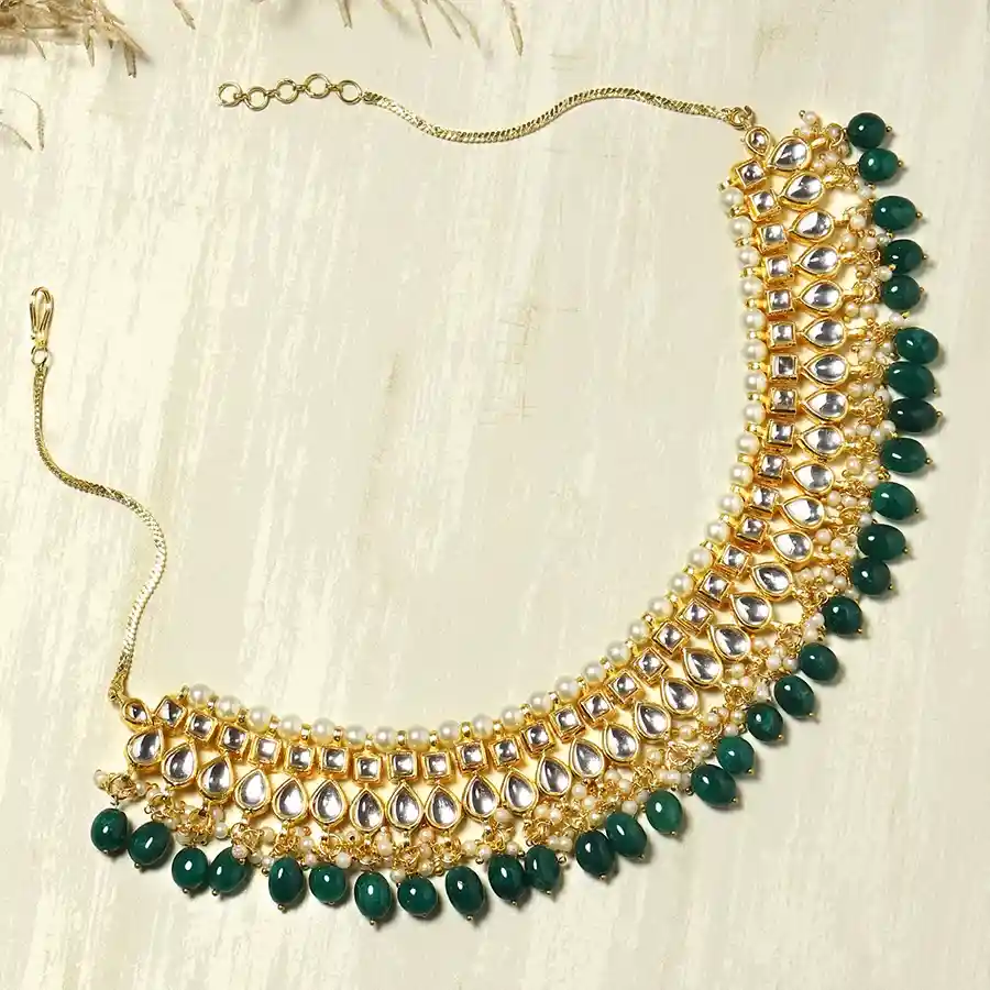 Luminous Kundan Charm Necklace