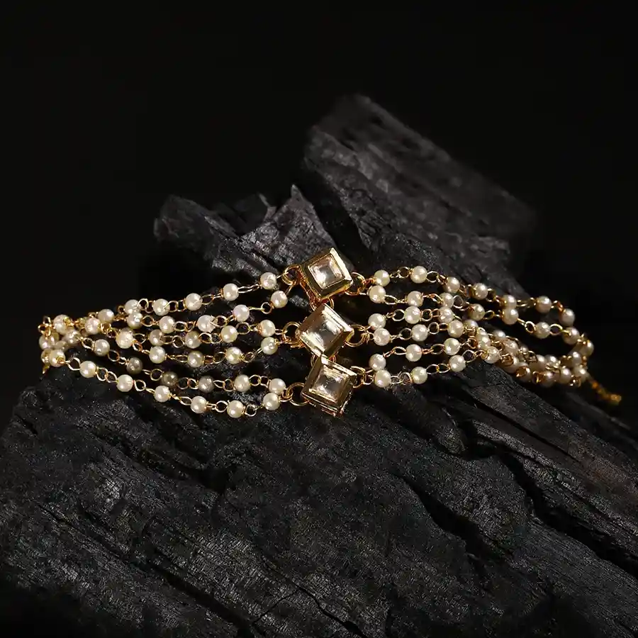 Elegant Kundan Stone Wristwear