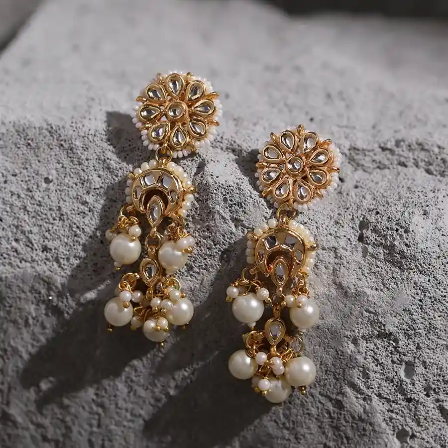 Chic Kundan Earrings Gift