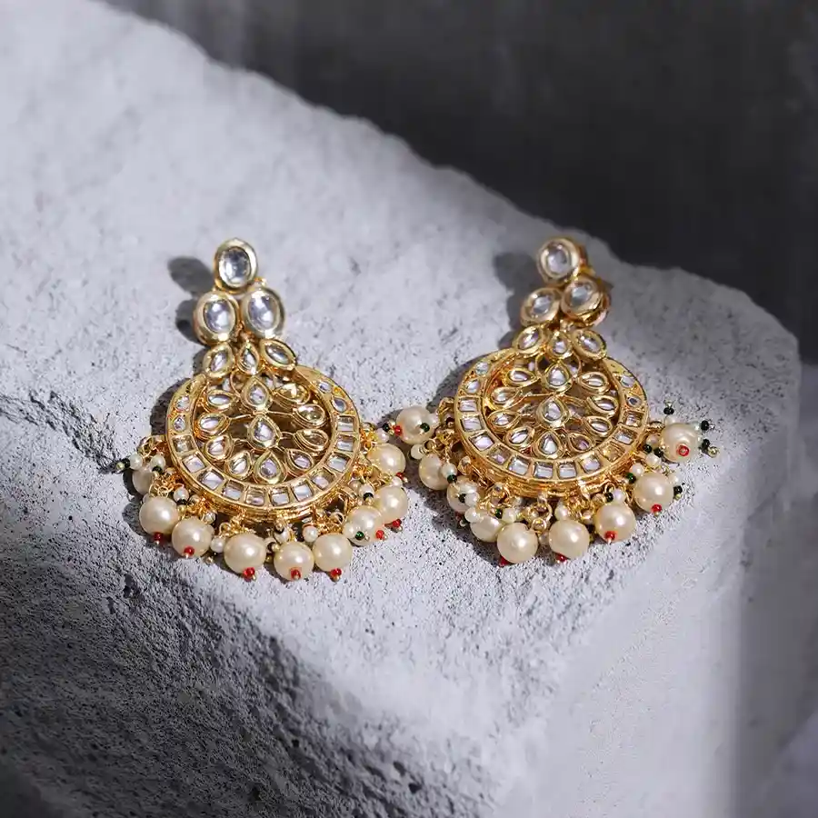 Radiant Kundan Drop Earrings