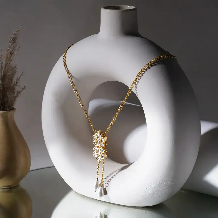 Dazzling Long Kundan Neckpiece