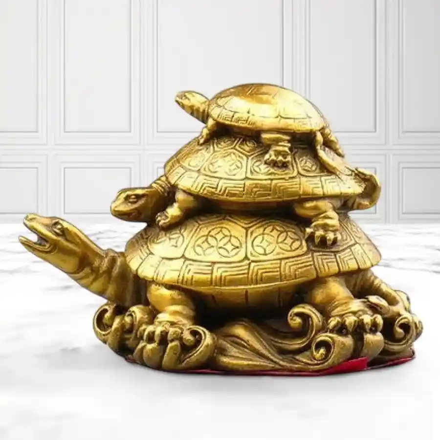 Wish Happiness with Feng Shui Three Tier Ceramic Tortoise on Mothers Day