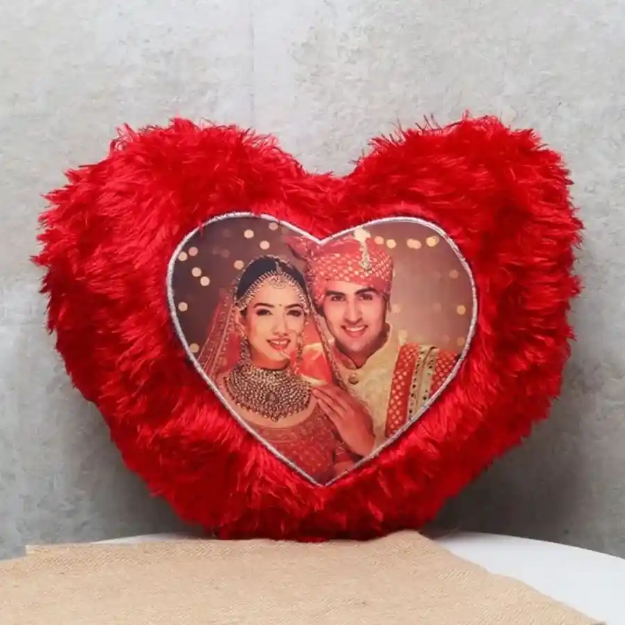 Mesmerising Heart Shaped Personalised Cushion