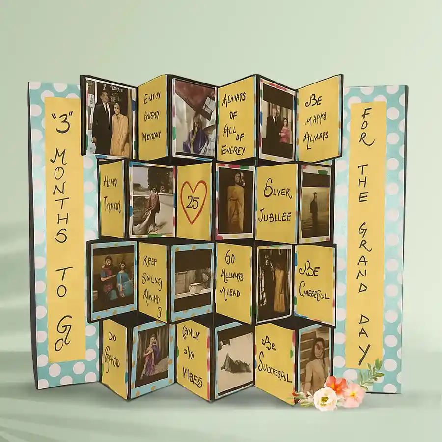 Alluring Personalized Zig Zag Photo Card