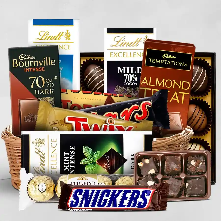 Perfectly Arranged Chocolate Gift Basket