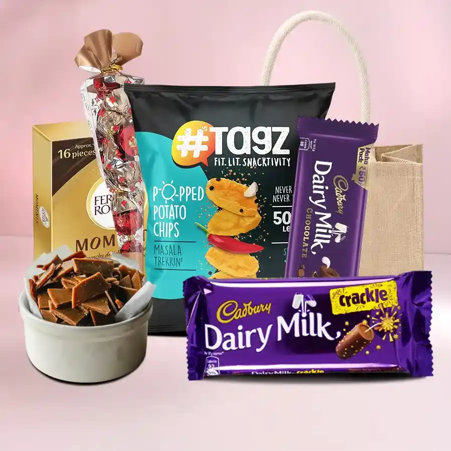 Spectacular Hamper of Delectable Gourmets n Homemade Chocolates