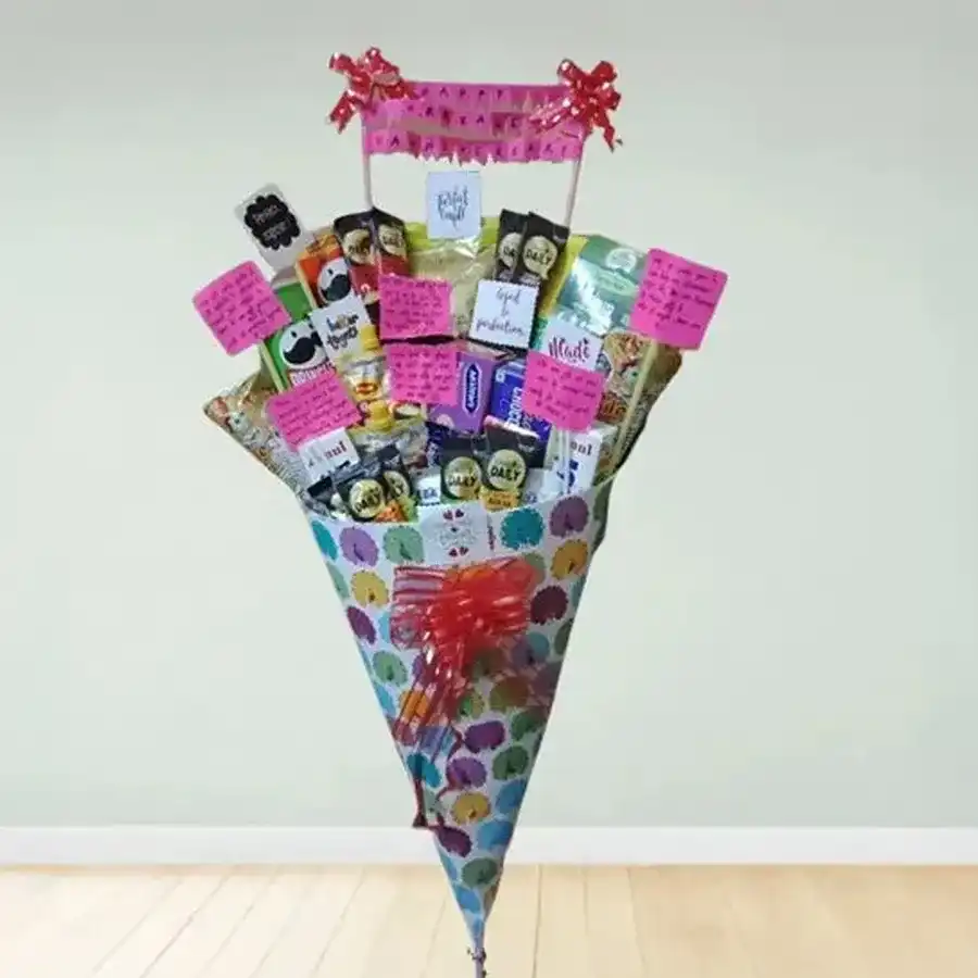 Enchanting Tea Party Cone Hamper with LED Light