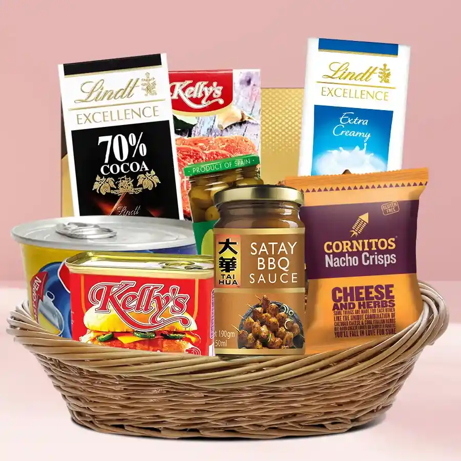 Yummy Frozen Treats with Assortments in a Gift Basket