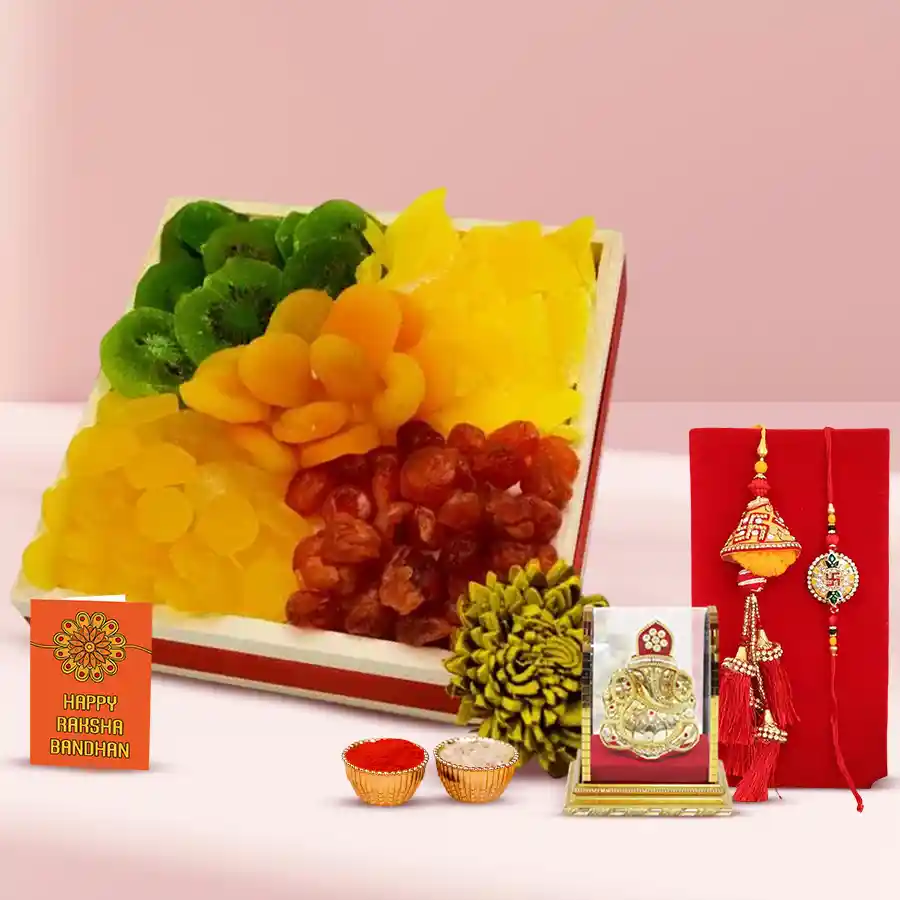 Bond Dried Fruits with Couple Rakhi
