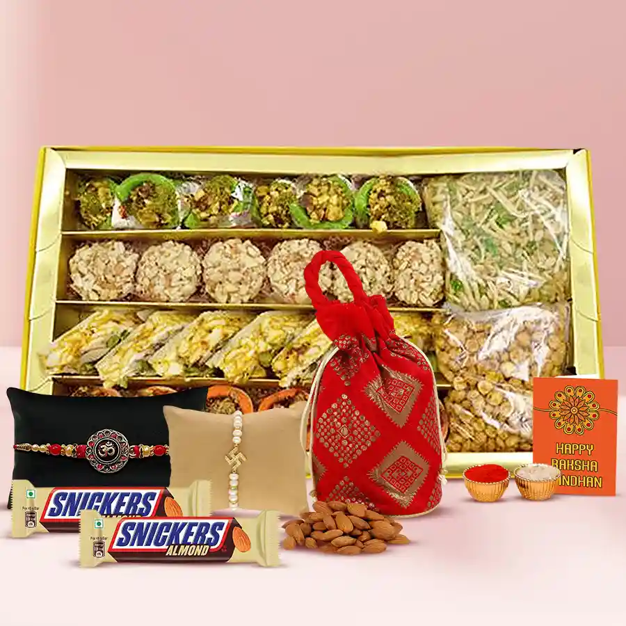 Auspicious Rakhi with Sweets Surprises