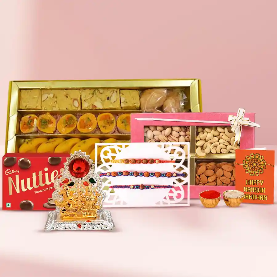 Sorted Sweets with Rudrakhsha Rakhi