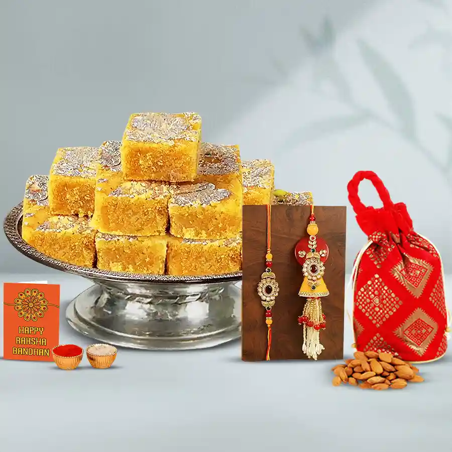 Lovely Sweets with Bhaiya Bhabhi Rakhi